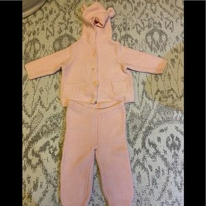 Full Head to Toe Pink Set Baby Gap(Hat,Top,Bottom)